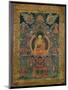 Thangka of Shakyamuni Buddha with Eleven Figures, 19th-20th Century-null-Mounted Giclee Print