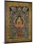 Thangka of Shakyamuni Buddha with Eleven Figures, 19th-20th Century-null-Mounted Giclee Print