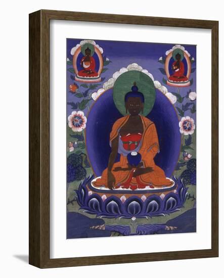 Thangka of the Historical Buddha-null-Framed Photographic Print