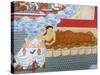 Thangka Painting of Buddha's Mother Dreaming of a White Elephant, Bhaktapur, Nepal, Asia-Godong-Stretched Canvas
