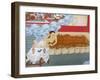 Thangka Painting of Buddha's Mother Dreaming of a White Elephant, Bhaktapur, Nepal, Asia-Godong-Framed Photographic Print