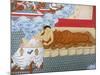 Thangka Painting of Buddha's Mother Dreaming of a White Elephant, Bhaktapur, Nepal, Asia-Godong-Mounted Photographic Print