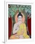 Thangka Painting of the Buddha Giving a Blessing, Kathmandu, Nepal, Asia-Godong-Framed Photographic Print