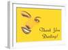 Thank You Darling, Winking Woman's Features-null-Framed Art Print