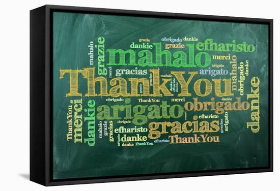 Thank You,Merci-ivosar-Framed Stretched Canvas