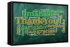 Thank You,Merci-ivosar-Framed Stretched Canvas