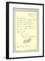 Thank You Note from Florence Nightingale, 18th November 1901-null-Framed Giclee Print