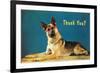 Thank You? Quizzical German Shepherd-null-Framed Premium Giclee Print