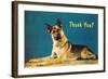 Thank You? Quizzical German Shepherd-null-Framed Art Print