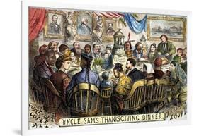 Thanksgiving Cartoon, 1869-Thomas Nast-Framed Giclee Print