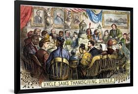 Thanksgiving Cartoon, 1869-Thomas Nast-Framed Giclee Print