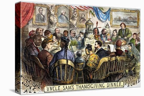 Thanksgiving Cartoon, 1869-Thomas Nast-Stretched Canvas