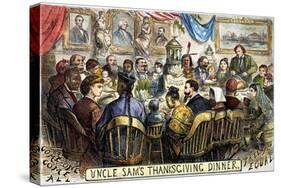 Thanksgiving Cartoon, 1869-Thomas Nast-Stretched Canvas