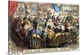 Thanksgiving Cartoon, 1869-Thomas Nast-Stretched Canvas