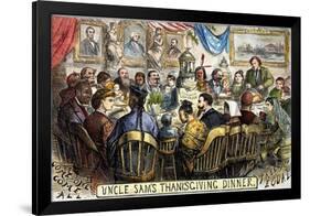 Thanksgiving Cartoon, 1869-Thomas Nast-Framed Giclee Print