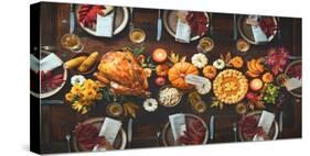 Thanksgiving Celebration Traditional Dinner-AlexRaths-Stretched Canvas