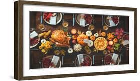 Thanksgiving Celebration Traditional Dinner-AlexRaths-Framed Photographic Print