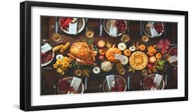 Thanksgiving Celebration Traditional Dinner-AlexRaths-Framed Photographic Print