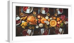 Thanksgiving Celebration Traditional Dinner-AlexRaths-Framed Photographic Print