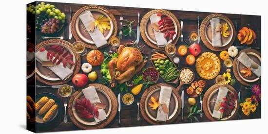 Thanksgiving Celebration Traditional Dinner-AlexRaths-Stretched Canvas