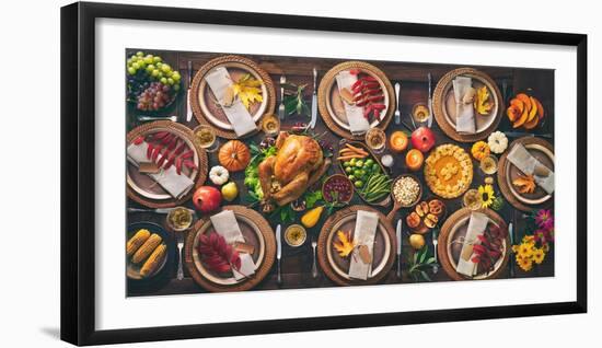 Thanksgiving Celebration Traditional Dinner-AlexRaths-Framed Photographic Print