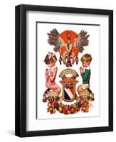 "Thanksgiving Crest,"November 26, 1932-Joseph Christian Leyendecker-Framed Giclee Print