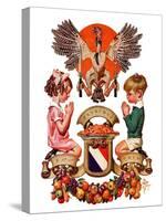 "Thanksgiving Crest,"November 26, 1932-Joseph Christian Leyendecker-Stretched Canvas