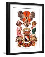 "Thanksgiving Crest,"November 26, 1932-Joseph Christian Leyendecker-Framed Giclee Print