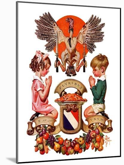 "Thanksgiving Crest,"November 26, 1932-Joseph Christian Leyendecker-Mounted Giclee Print