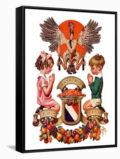 "Thanksgiving Crest,"November 26, 1932-Joseph Christian Leyendecker-Framed Stretched Canvas