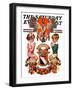 "Thanksgiving Crest," Saturday Evening Post Cover, November 26, 1932-Joseph Christian Leyendecker-Framed Giclee Print