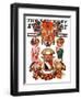 "Thanksgiving Crest," Saturday Evening Post Cover, November 26, 1932-Joseph Christian Leyendecker-Framed Giclee Print