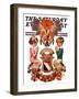 "Thanksgiving Crest," Saturday Evening Post Cover, November 26, 1932-Joseph Christian Leyendecker-Framed Premium Giclee Print