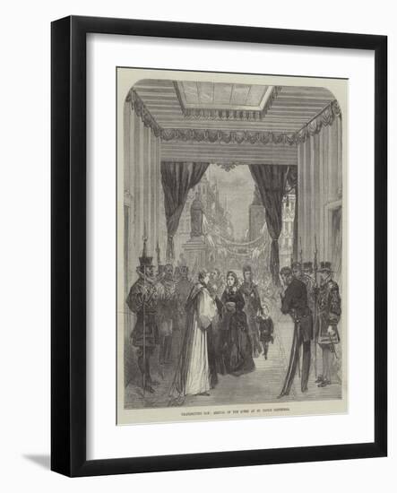 Thanksgiving Day, Arrival of the Queen at St Paul's Cathedral-null-Framed Giclee Print