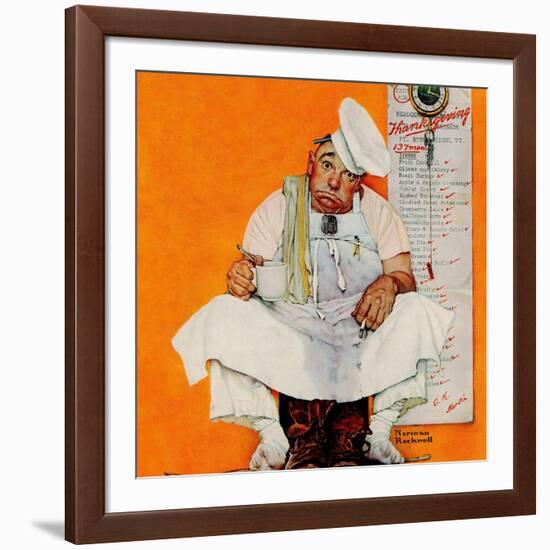 "Thanksgiving Day Blues", November 28,1942-Norman Rockwell-Framed Giclee Print