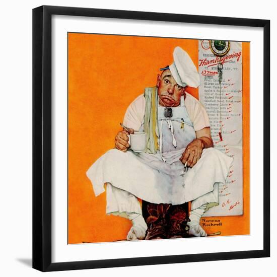 "Thanksgiving Day Blues", November 28,1942-Norman Rockwell-Framed Giclee Print