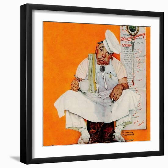 "Thanksgiving Day Blues", November 28,1942-Norman Rockwell-Framed Giclee Print