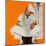 "Thanksgiving Day Blues", November 28,1942-Norman Rockwell-Mounted Giclee Print