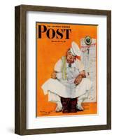 "Thanksgiving Day Blues" Saturday Evening Post Cover, November 28,1942-Norman Rockwell-Framed Giclee Print