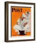 "Thanksgiving Day Blues" Saturday Evening Post Cover, November 28,1942-Norman Rockwell-Framed Giclee Print