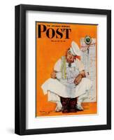 "Thanksgiving Day Blues" Saturday Evening Post Cover, November 28,1942-Norman Rockwell-Framed Giclee Print