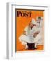 "Thanksgiving Day Blues" Saturday Evening Post Cover, November 28,1942-Norman Rockwell-Framed Giclee Print