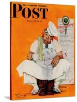 "Thanksgiving Day Blues" Saturday Evening Post Cover, November 28,1942-Norman Rockwell-Stretched Canvas