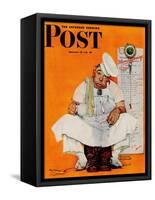 "Thanksgiving Day Blues" Saturday Evening Post Cover, November 28,1942-Norman Rockwell-Framed Stretched Canvas