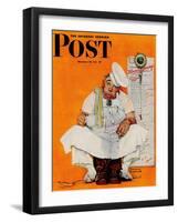 "Thanksgiving Day Blues" Saturday Evening Post Cover, November 28,1942-Norman Rockwell-Framed Giclee Print