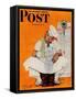 "Thanksgiving Day Blues" Saturday Evening Post Cover, November 28,1942-Norman Rockwell-Framed Stretched Canvas
