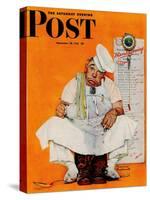 "Thanksgiving Day Blues" Saturday Evening Post Cover, November 28,1942-Norman Rockwell-Stretched Canvas