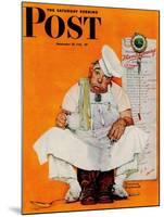 "Thanksgiving Day Blues" Saturday Evening Post Cover, November 28,1942-Norman Rockwell-Mounted Giclee Print