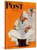"Thanksgiving Day Blues" Saturday Evening Post Cover, November 28,1942-Norman Rockwell-Stretched Canvas