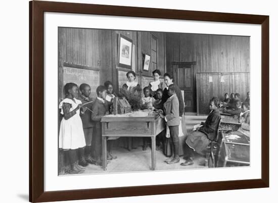 Thanksgiving Day Lesson at Whittier-null-Framed Art Print